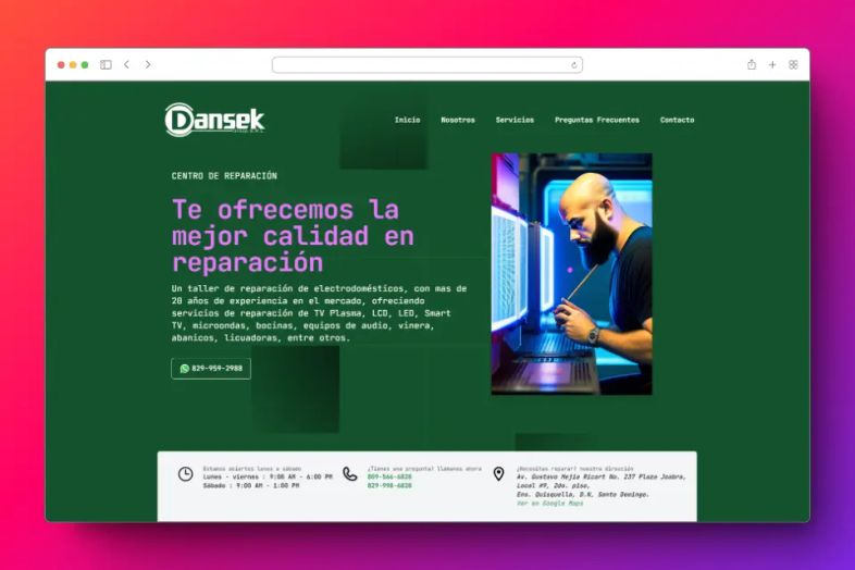 Dansek Group Landing Page